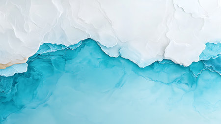 Abstract hand painted watercolor background. Blue and white colors. Paper texture.の写真素材