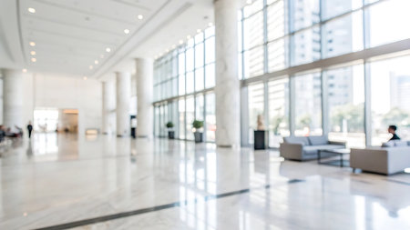 Abstract blur and defocused interior for backgroundの写真素材