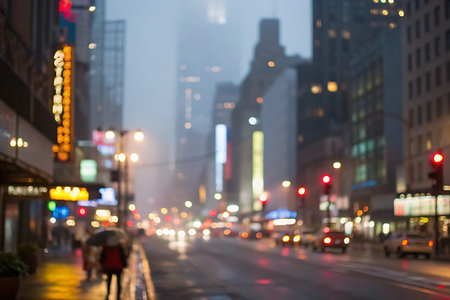 Blurred of car in city at night, defocused background.の写真素材