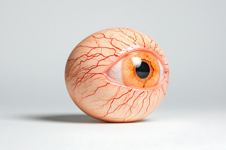 Human eye with blood vessels. 3D illustration. Human anatomy.の写真素材