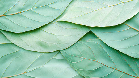 Green leaf texture background. Nature and environment concept. Top view.