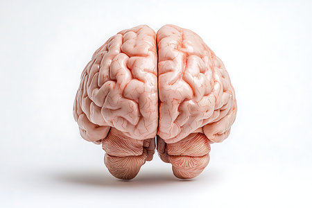 Human brain on white background. 3D illustration. Human brain model
