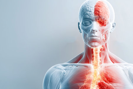 3d rendered illustration of a male having pain in the spine.