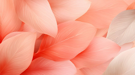 Abstract background of pink and beige leaves. 3d rendering.の写真素材