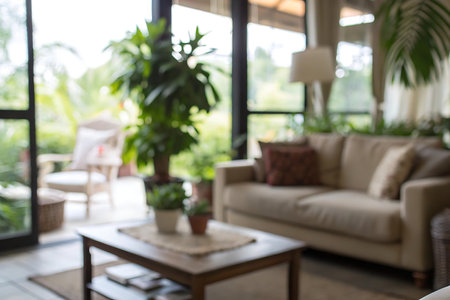 Blurred image of living room interior - vintage effect style pictures.の写真素材