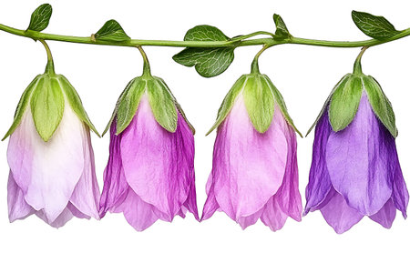 This stunning image showcases a gradient of delicate flower petals in soft shades of pink and purple, enhancing natural beauty and elegance.の写真素材