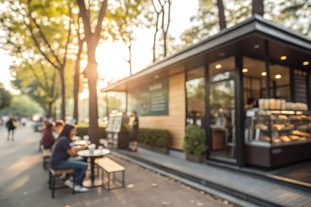 A vibrant outdoor caf