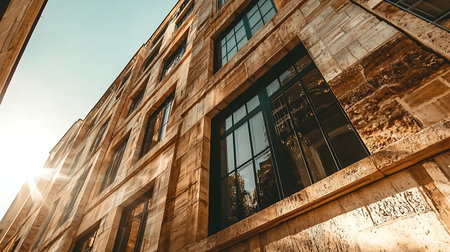 A stunning view of a modern building faの写真素材