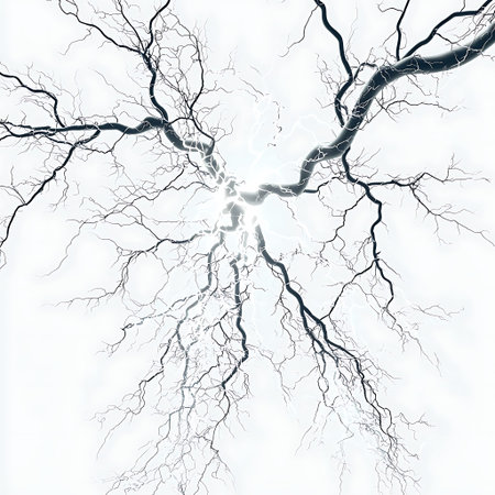 A mesmerizing display of intricate lightning bolts radiating from the center. This dynamic artwork...