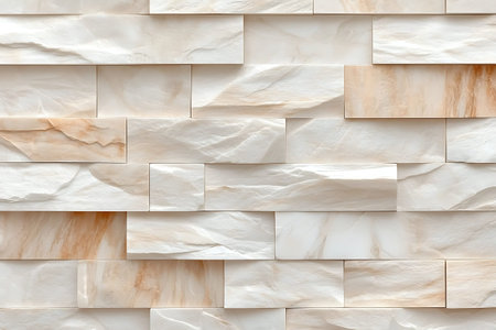 Discover an elegant collection of natural stone wall tiles featuring textured patterns and warm...