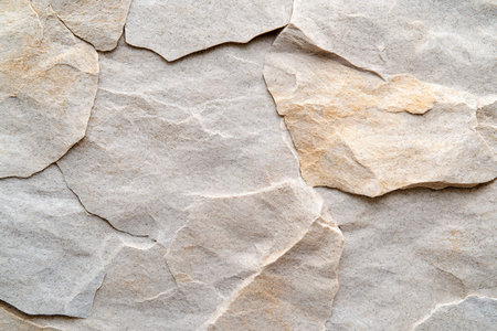 This high-resolution image features a detailed view of natural gray stone with unique textures and...