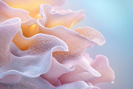 Discover the soft and wavy textures in pastel colors that evoke a serene and artistic ambiance. Ideal for backgrounds or creative projects.の写真素材