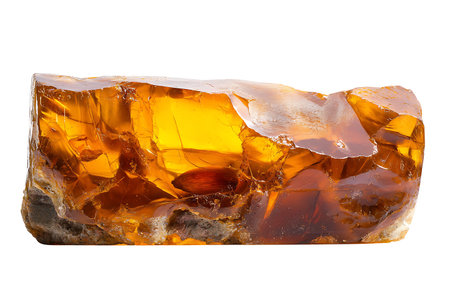 A stunning amber crystal showcasing intricate textures and warm colors. This natural gem is perfect for decor or collections, highlighting organic beauty and geological history.の写真素材