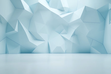 A visually captivating abstract background featuring light blue geometric shapes, ideal for showcasing modern design concepts and creative projects.の写真素材