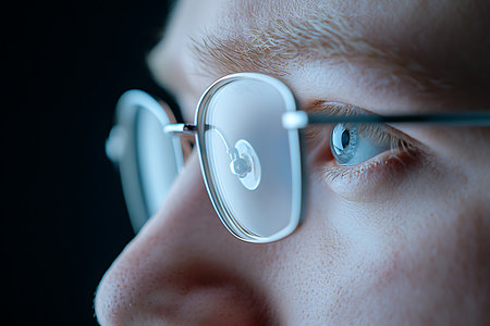 This image features a close-up view of a personの写真素材