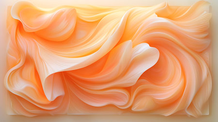This stunning abstract artwork showcases soft flowing orange waves, creating a soothing and elegant...