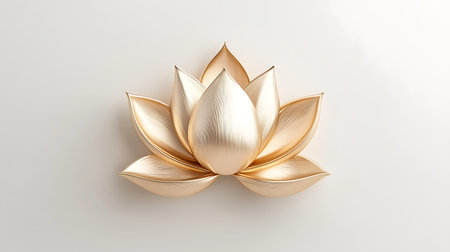 This stunning golden lotus flower design captures elegance and serenity, perfect for backgrounds, decor, and artistic inspiration, embodying calm and beauty.の写真素材