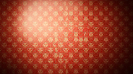 This elegant red background features intricate gold floral patterns, perfect for design projects, wallpapers, or festive decorations. Enrich your creative work!の写真素材
