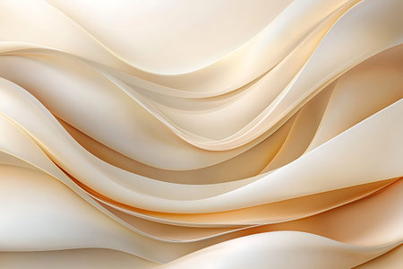 This image features elegant flowing shapes in soft beige tones, creating a serene and calming...