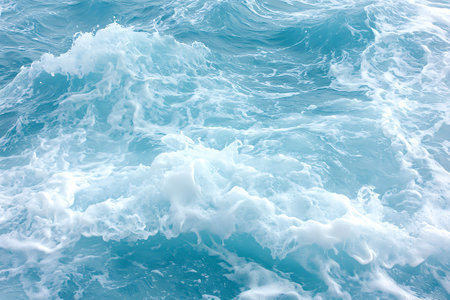 Experience the serene beauty of gentle ocean waves, showcasing vibrant turquoise water and delicate...