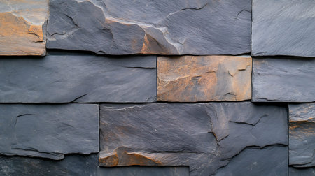 High-resolution image of natural slate stones with unique textures and colors, ideal for...