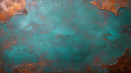A captivating abstract background featuring a blend of turquoise and rust hues, perfect for various design applications and creative projects.の写真素材