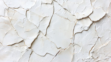 This image features a cracked white texture surface, ideal for various artistic, design, and...