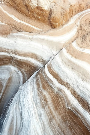 Explore the captivating textures and patterns of natural stone showcasing unique white and brown...