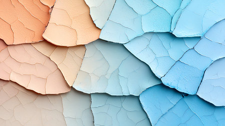 A stunning close-up of cracked paint in soft pastel shades, showcasing an abstract texture. Perfect...