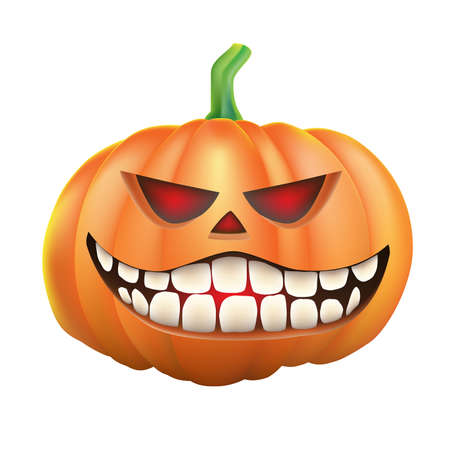 Pumpkin sneer on white backgroundのイラスト素材