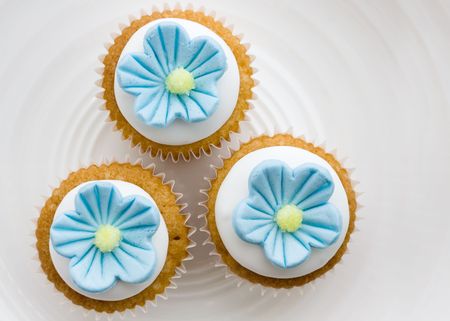 Flower cupcakesの写真素材