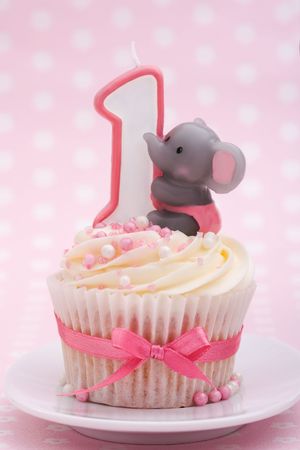 Baby's first birthdayの写真素材
