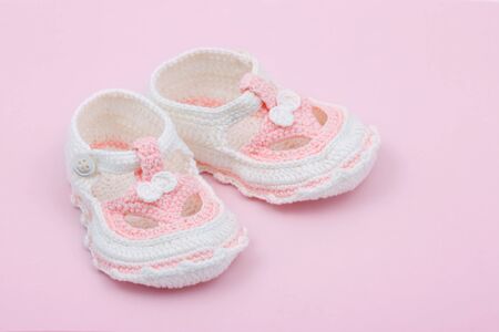 Baby's first booties の写真素材