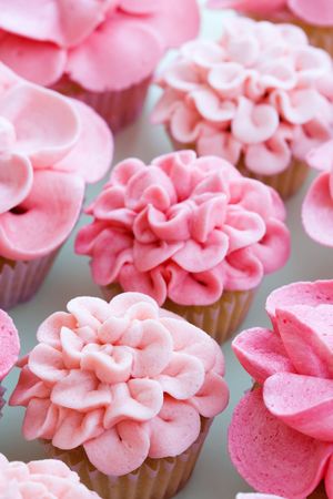 Flower cupcakesの写真素材