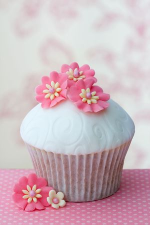 Flower cupcakeの写真素材