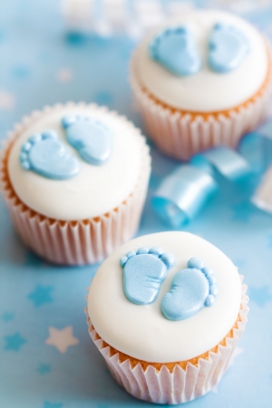 Cupcakes for a baby showerの写真素材