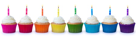 Birthday cupcakesの写真素材