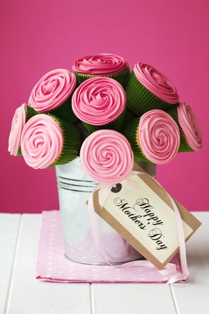 Mother s day cupcake bouquetの写真素材