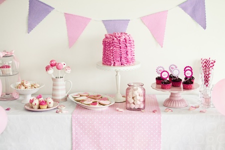 Dessert table for a partyの写真素材