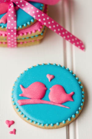 Lovebird cookiesの写真素材