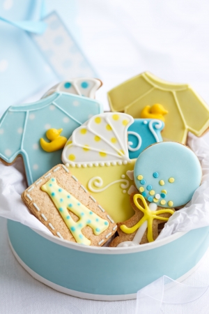 Baby shower cookiesの写真素材