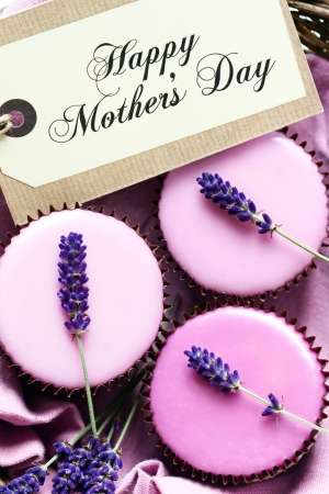 Cupcake gift for Mother's Dayの写真素材