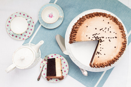 Afternoon tea and cakeの写真素材