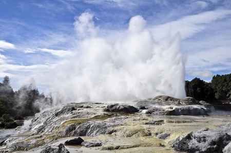 Te Puia Geyser - Rotorua, New Zealandの写真素材