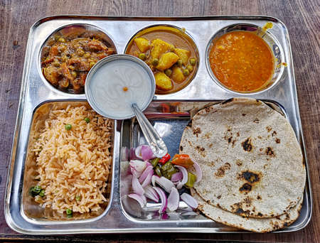 Thali in Indiaの写真素材