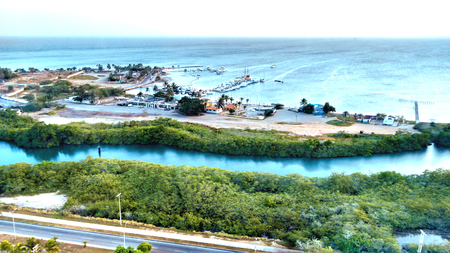 Beach and Lagoon of El Morro, Margarita Island, Venezuelaの写真素材