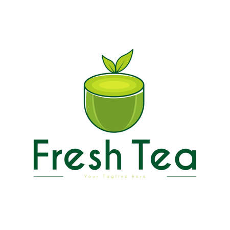 Fresh tea premium logo design templateのイラスト素材