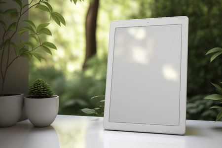 Professional Tablet Mockup for Your Business Needs. Generative AI illustration.の素材