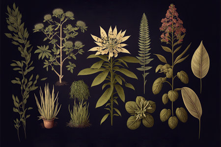 Marijuana Medical Choice. Generative AI illustration.の素材