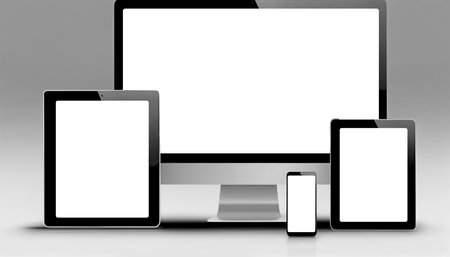 Responsive website in construction. Generative AI illustration.の素材